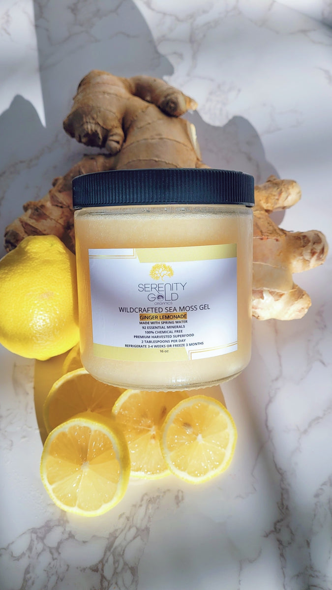 Wildcrafted Sea Moss Gel - GINGER LEMONADE (Ginger Lemon