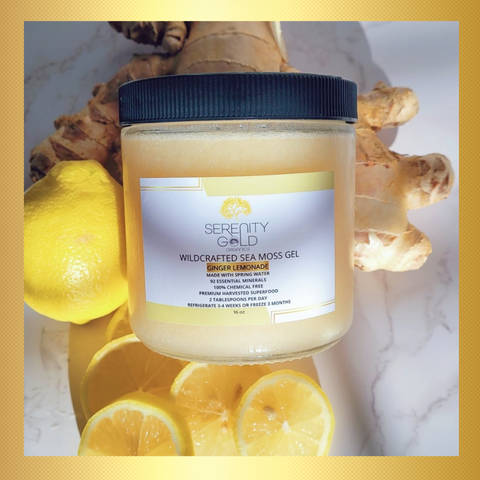 Wildcrafted Sea Moss Gel - GINGER LEMONADE (Ginger Lemon)