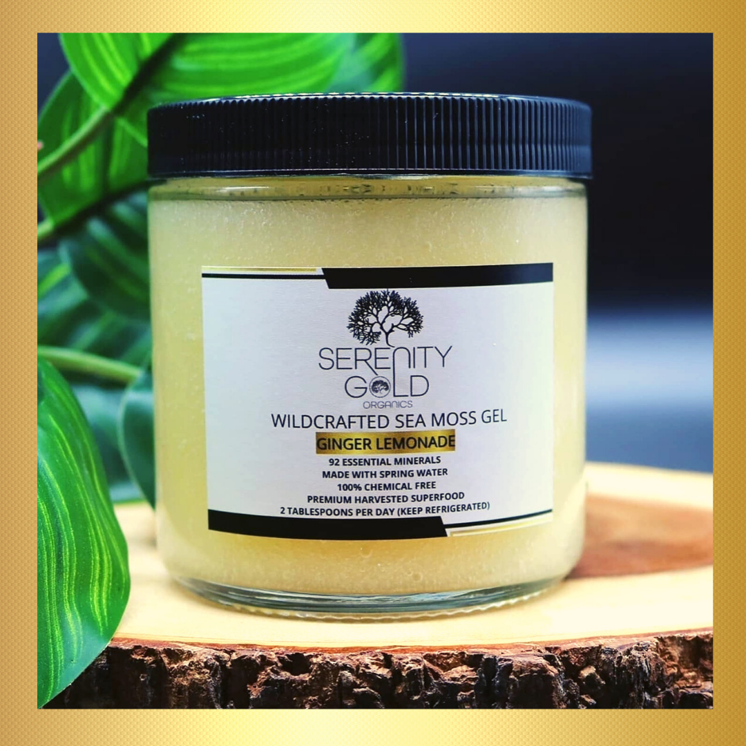 Wildcrafted Sea Moss Gel - GINGER LEMONADE (Ginger Lemon